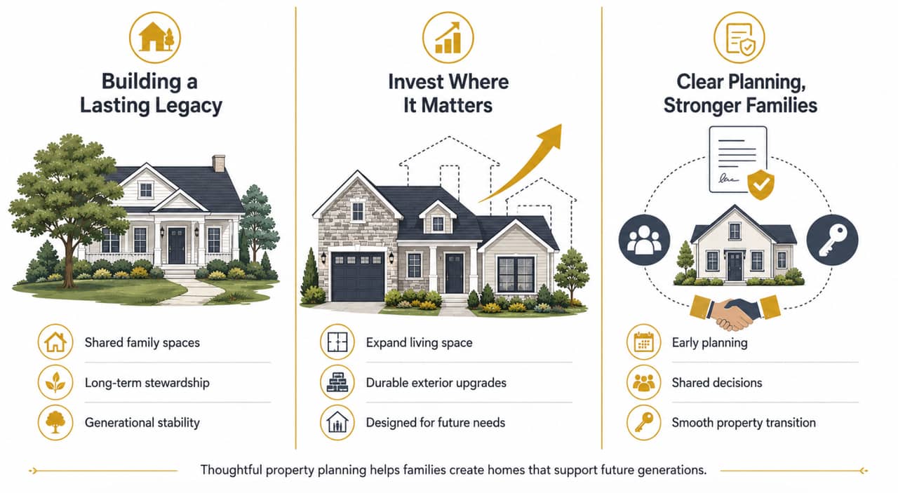An infographic reporting key points on the rise of legacy properties.
